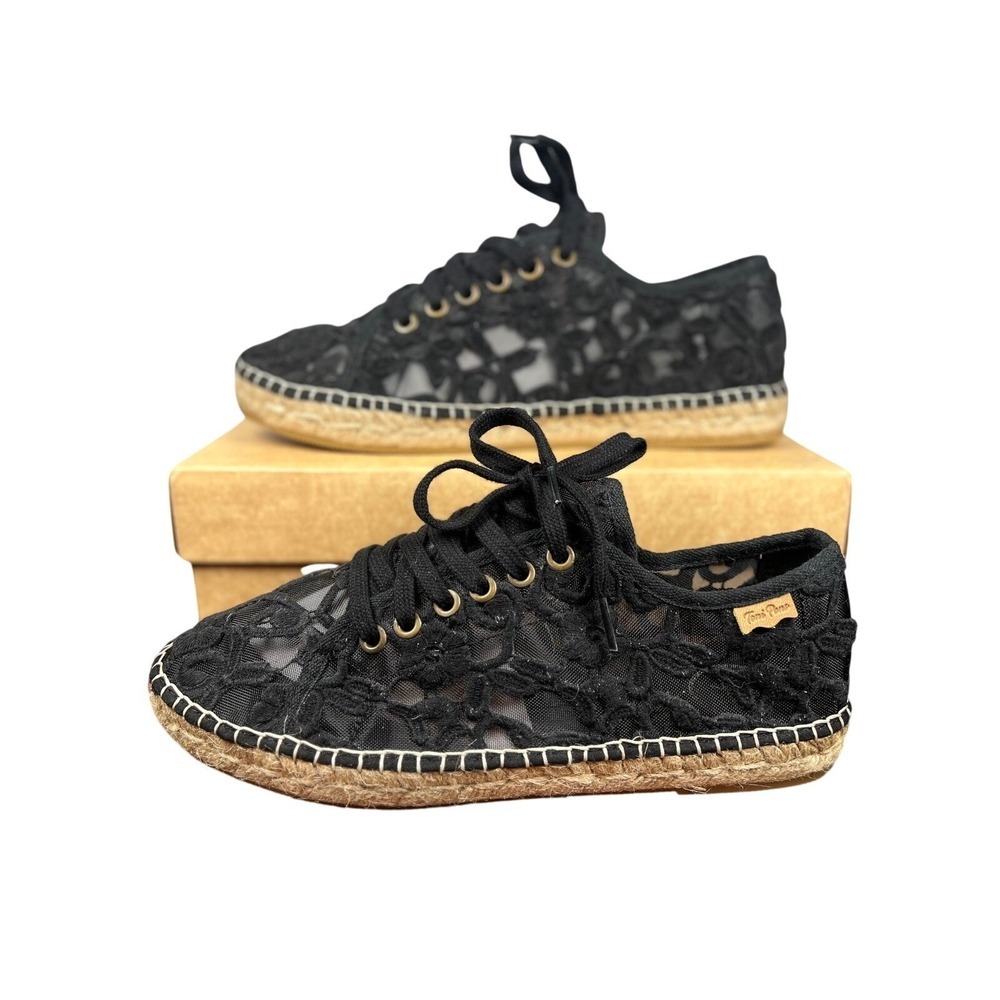NWT Toni Poms Origins Far Espadrille Sneaker, Black/negre, Size 10